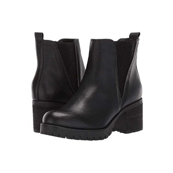 MIA Women's Jody Chelsea Boots Size 9 Medium Black Vegan Leather Lug Sole NIB - Picture 1 of 14